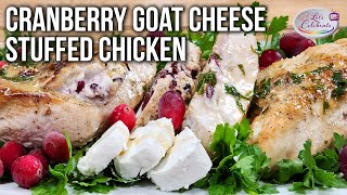 Creamy Goat Cheese And Tart Cranberry Stuffed Into Tender Chicken Breasts