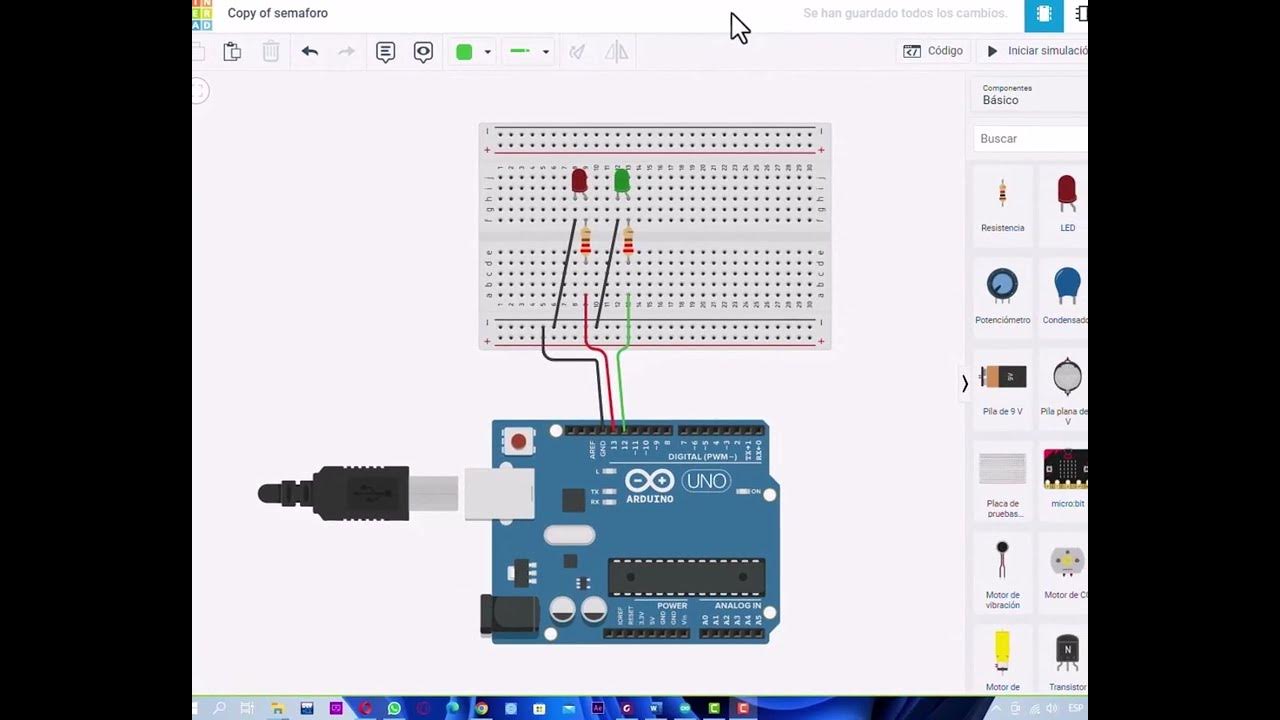 ENCENDER 2 LED EN ARDUINO CON BLUETOOTH || SENSOR HC06 - YouTube