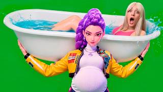 I THREW PREGNANT K-POP DEMON HUNTERS BATH BOMBS INTO THE TUB AT 3:00 AM!