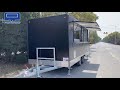 New designed 5m box trailer food caravan cart van