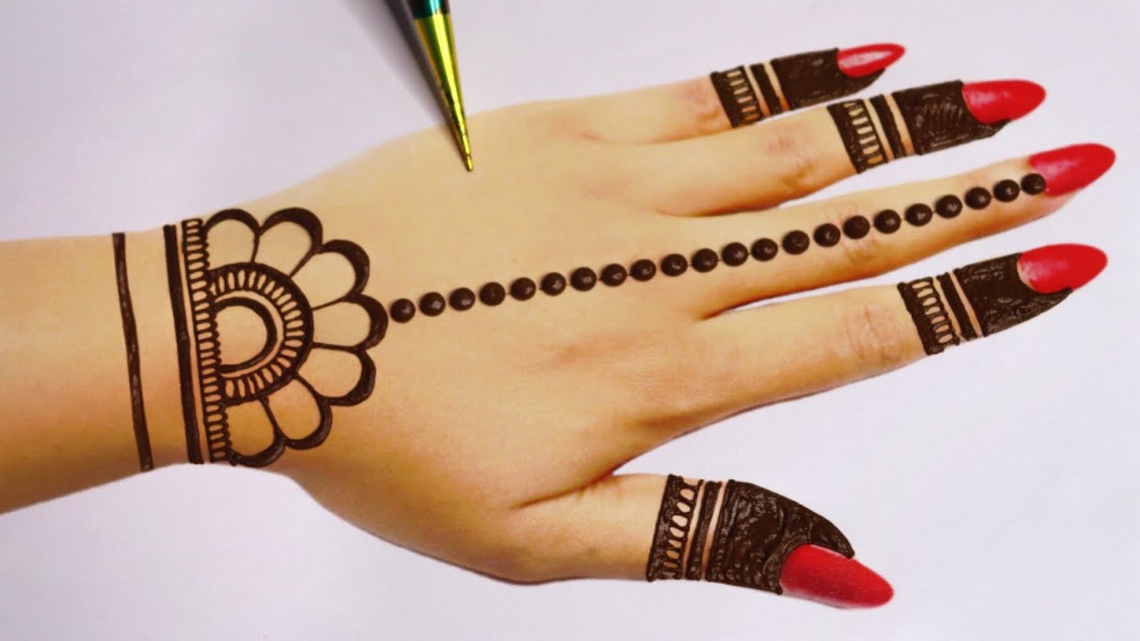 Stylish dotted mehndi designs for hands| Easy Gol tikki mehandi design ...