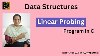 Linear Probing Program, Collision resolution techniques, hashing in data structures, open addressing