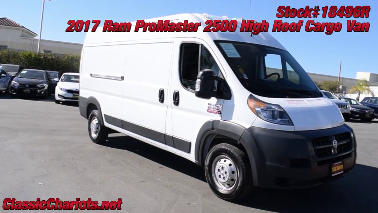 Used 2017 Ram ProMaster 2500 High Roof Cargo Van for Sale in San Diego 18496 YouTube