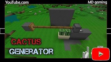 how to make cactus generator in mini block craft || Auto cactus generate ||