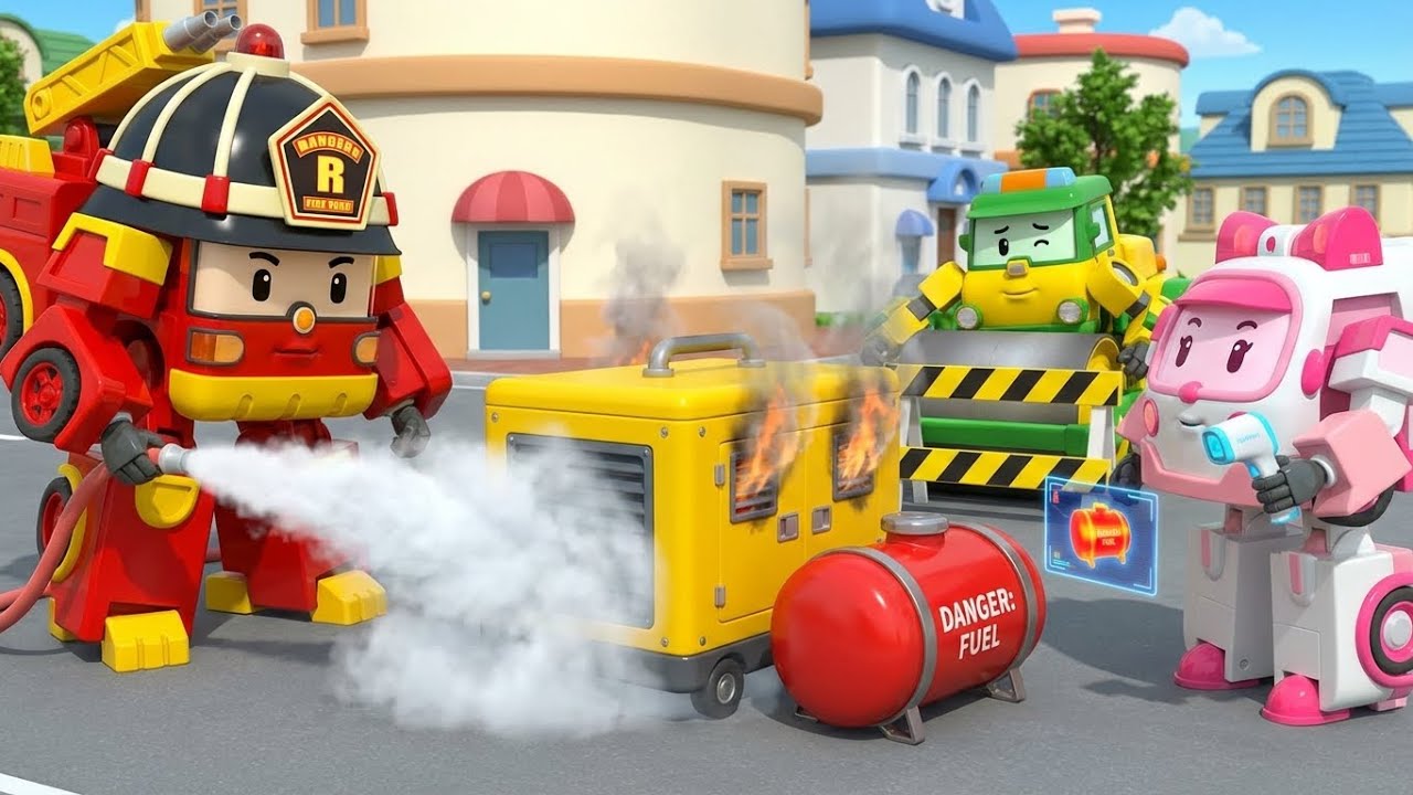 Generator Explosion Risk!│Best Traffic Safety Series 🚒 | Robocar Poli | Kids Cartoons Safety Lessons
