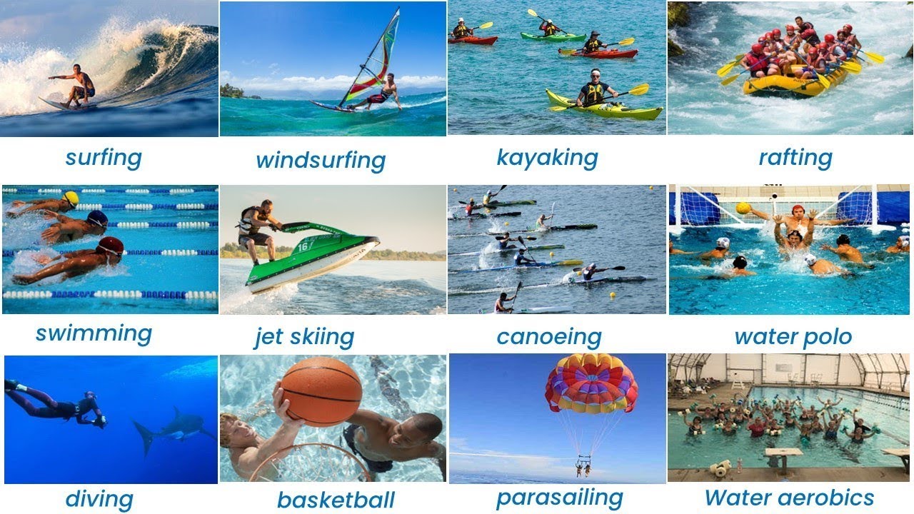 The complete list of water sports