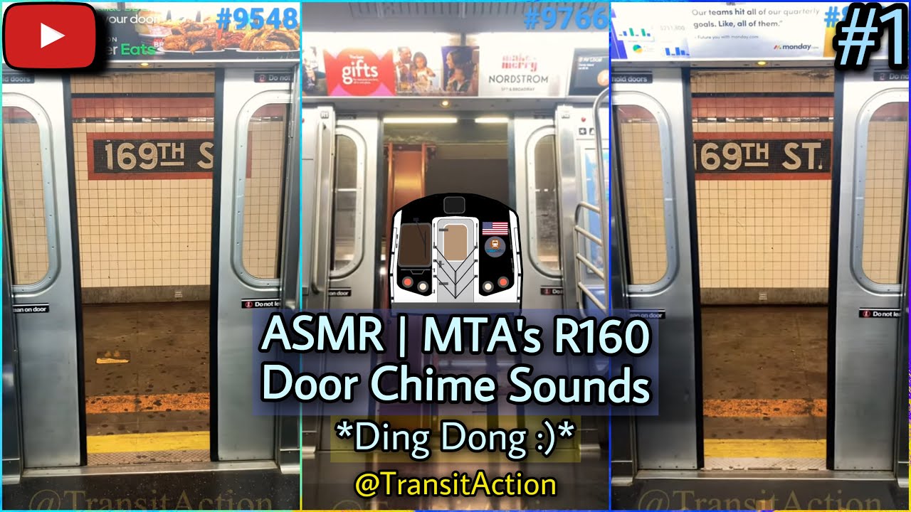 ᴴᴰ Sounds of MTA’s R160 Door Chime ASMR Compilation 1 YouTube