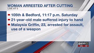 Woman arrested after cutting at northwest Omaha apartment