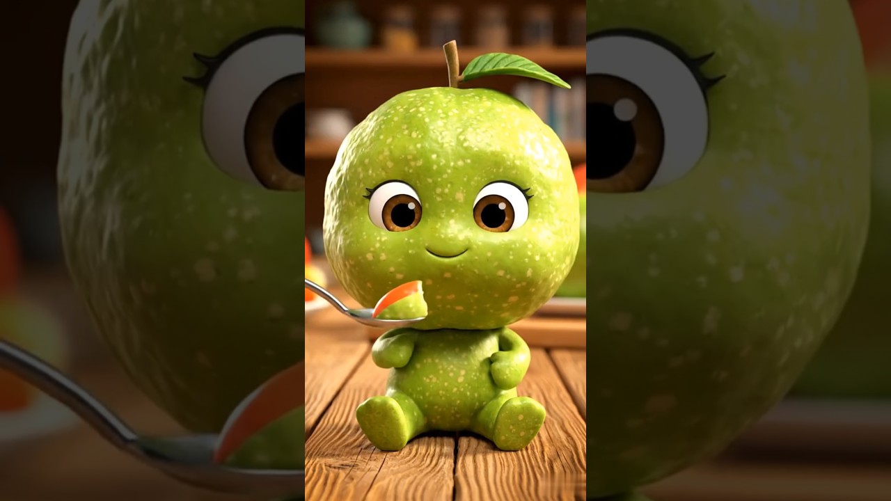 Amrood Fruit Baby Spoon Feeding 🍐 | Cute ASMR 