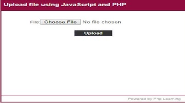 Upload file using Java script with PHP and MYSQL