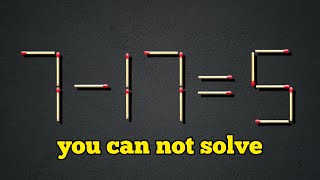 Fix in one move - Matchstick puzzle that will definitely trick your brain | Tricky puzzle answer