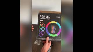 Кольцевая RGB лампа / Светодиодная RGB лампа / Лампа RGB для TikTok / RGB LED ring light/ D - 26 см