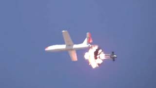 Amazing Drone On Drone Hits! Raytheon Coyote 2 Interceptor Destroys Target Drones.