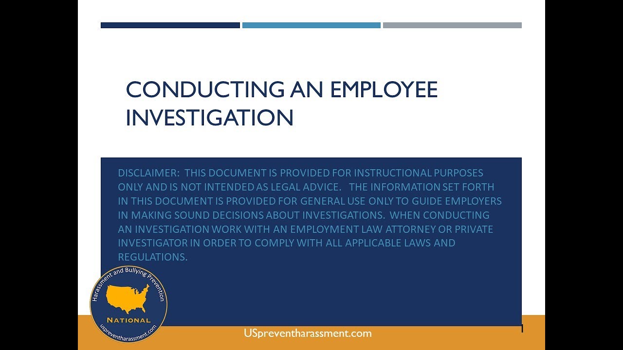 How to Conduct an Employee Investigation. Online training with practical HR tips.