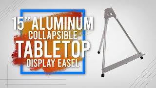U.S. Art Supply - 15" Aluminum Collapsible Tabletop Display Easel