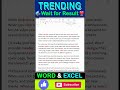 SIMILIR TEXT FIND IN MS WORD #exceltips #shorts #excel #exceltutorial घर बैठे EXTRA INCOME