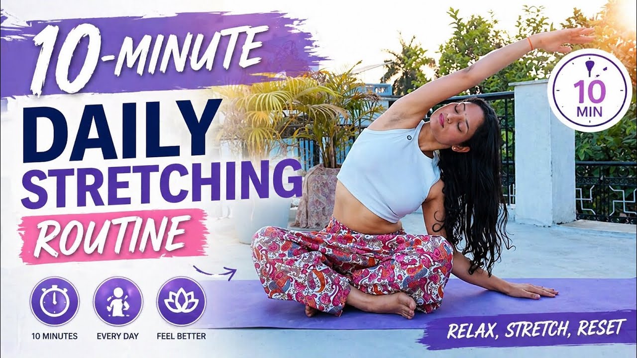 Relax Stretch Routine 10-Minute Daily Stretching Routine for Beginners🌱 Stretch| Relax| Reset ...