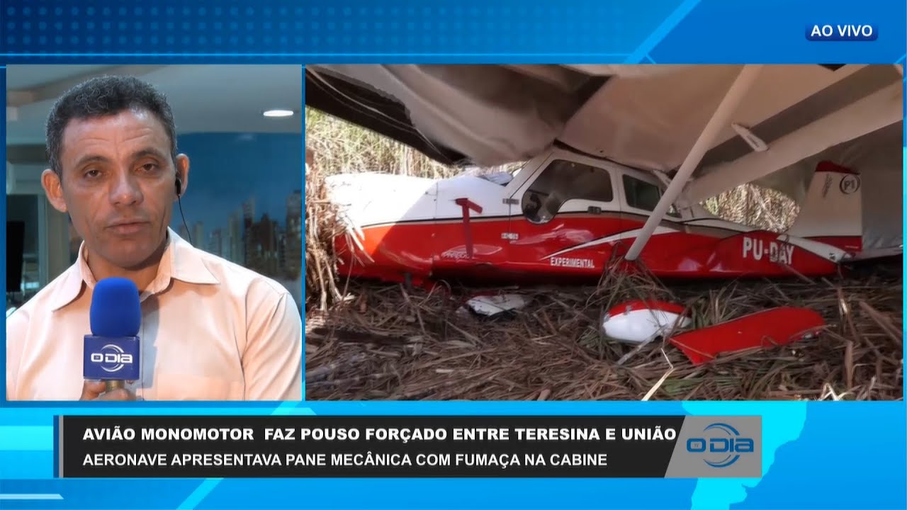 Avião monomotor apresenta pane mecânica com fumaça na cabine entre Teresina e União 28 06 2023