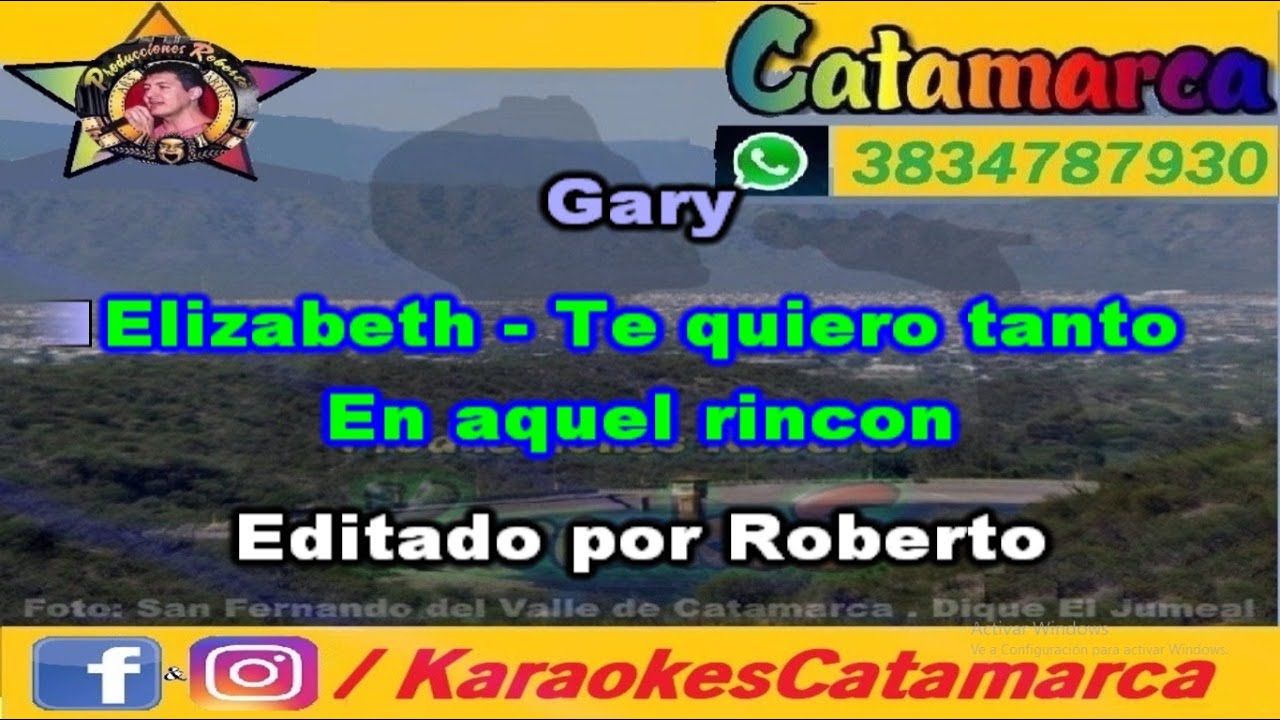 Gary   Elizabeth Te quiero tanto En aquel rincon (karaoke) (PRODUCCIONES ROBERTO)