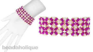 How to do a Modified Right Angle Weave with Two Hole Beads