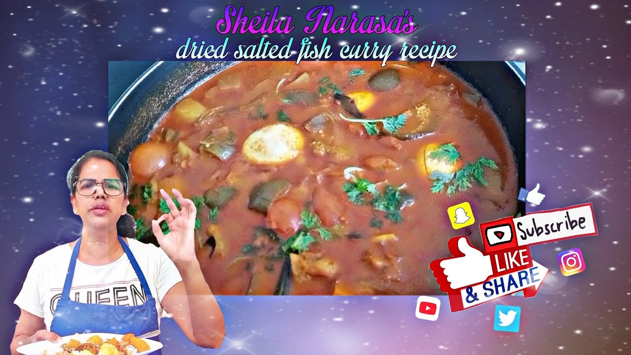 Dried Salted Fish Curry recipe ¦ Sheila Narasa YouTube