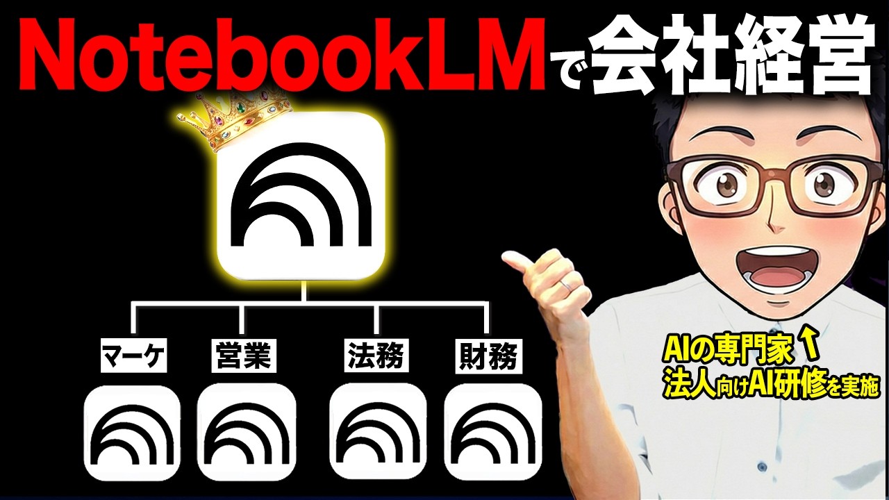 【一人社長】NotebookLMで会社を作ってAI社員に仕事を任せてみた！