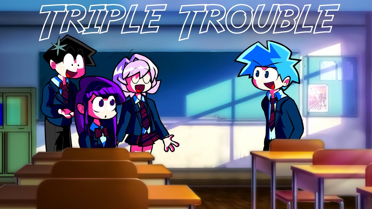 FNF | Silent Trouble | Triple Trouble But Najimi Komi And Tadano