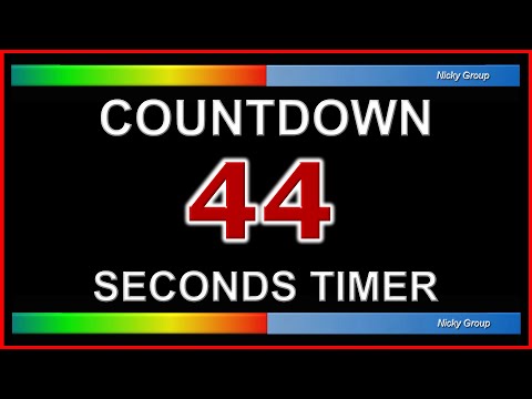 ⏰ 44 Seconds Timer - Countdown Full HD 1080p - Background Relaxing Music