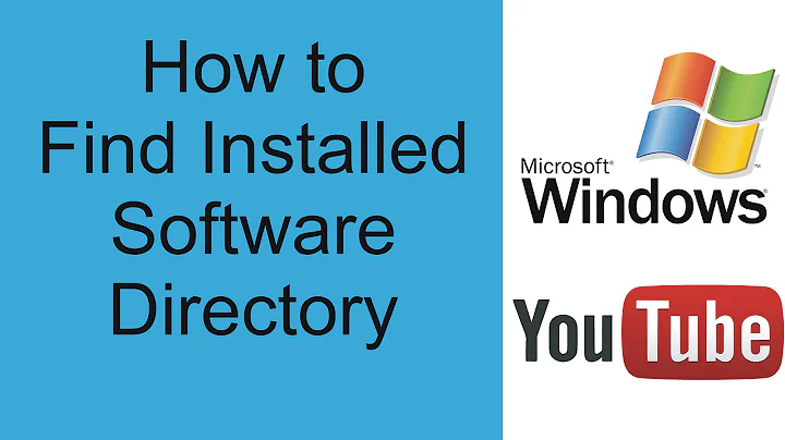 How to find installed software directory windows 7