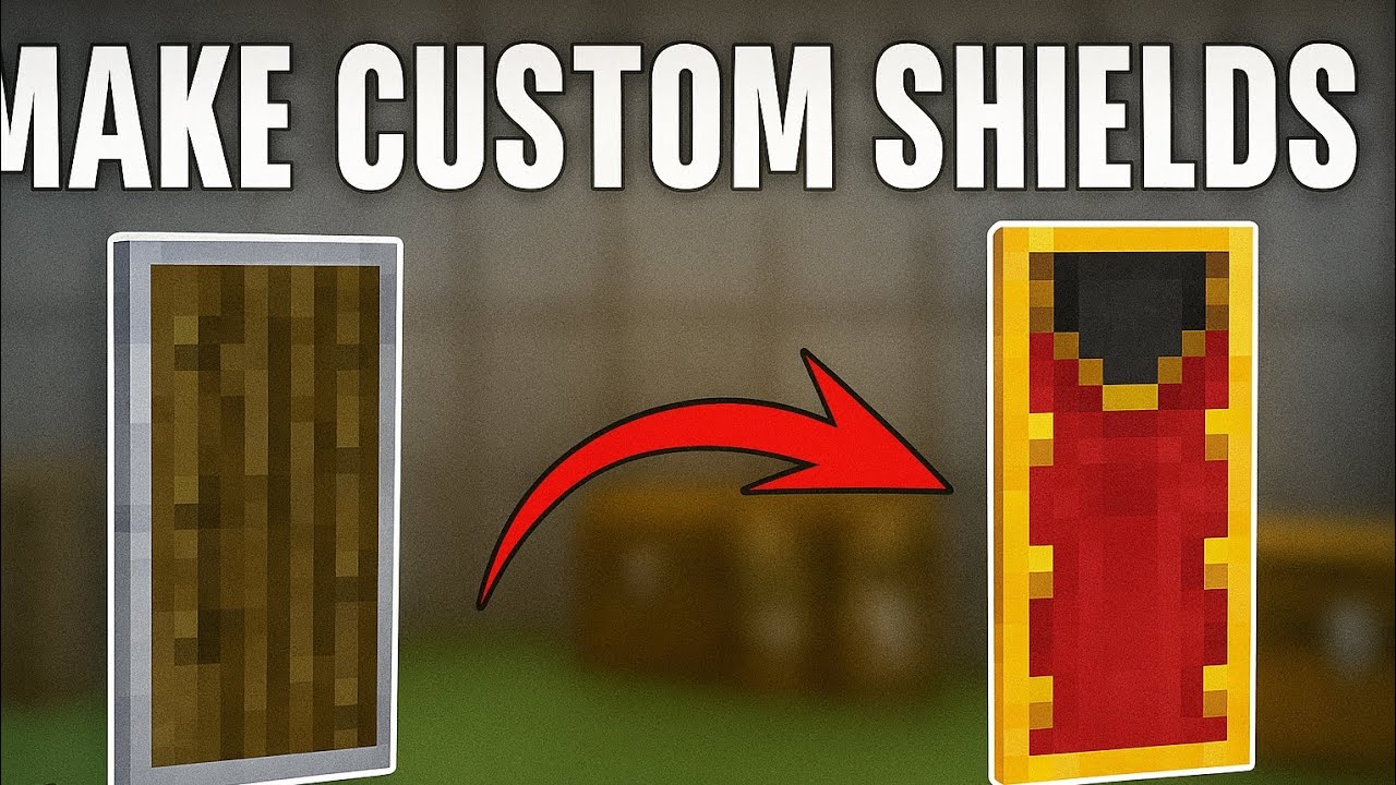How to Make Custom Shield Easily Minecraft - TUTORIAL - YouTube