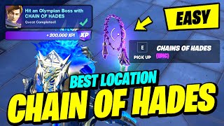 How to EASILY Hit an Olympian Boss with CHAIN OF HADES (LOCATION) - Fortnite Quest