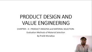 PDVE Lec4.4 Evaluation Method of Material Selection