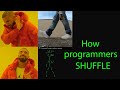 How programmers shuffle | #Shorts | ASCII art | Python project