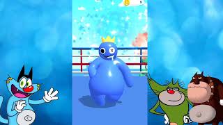 NOOB vs PRO vs HACKER | In Blue Monster Run Game | Oggy And Jack | Oggy Game