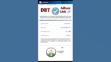 How to Check Aadhaar Linking Status with Bank | Bank Seeding Status |Aadhaar DBT Bank Link #ytshorts
