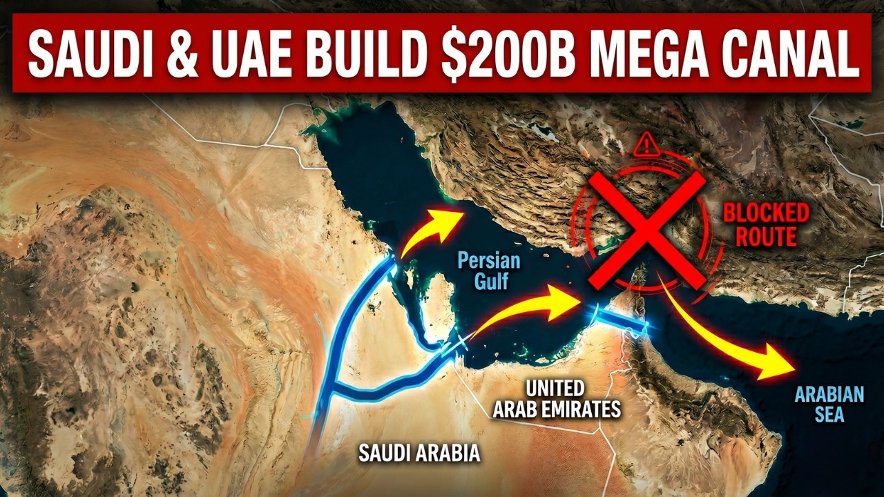 Saudi & UA Build "$200B Mega Canal" to Bypass Iran's Strait of Hormuz Route  FOREVER - YouTube