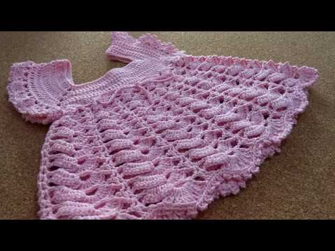 Vestido Princesinha Recém Nascida (0 a 3 meses) - Nó Chic Crochê - Kátia 