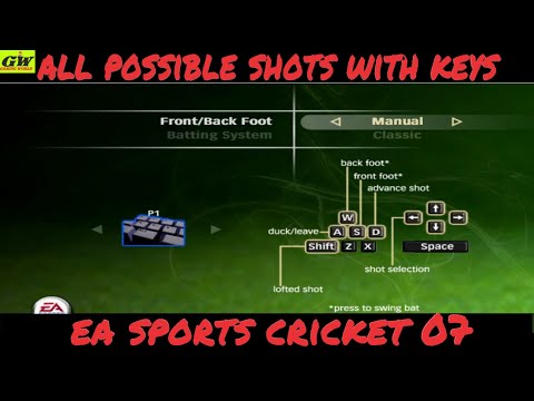 ALL POSSIBLE SHOTS WITH KEYS | EA SPORTS CRICKET 07