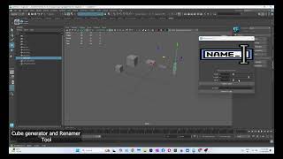 🛠 Cube Generator & Renamer – Maya Python Tool