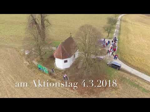 The Jöhlingen civic initiative labels this short film a flight over the Maria-Hilf Chapel. The subject is a specific landmark above the village, built in 1732 and still associated with pilgrimages. The aerial angle complements a walking visit by placing the chapel in its wooded setting. It is a brief visual introduction, not a source for current access or pilgrimage dates.