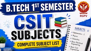 B.tech 1St Year Csit Vs Cse Subjects 1St Semester Subjects