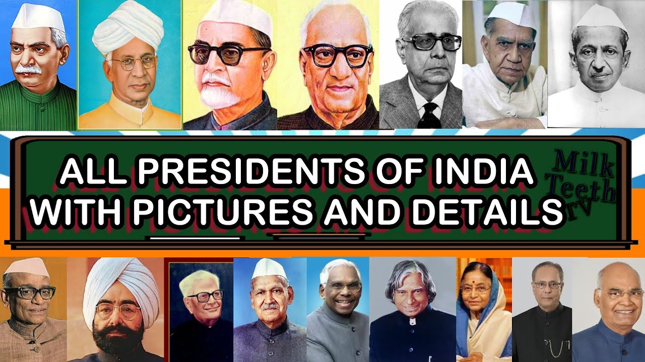 List Of Presidents Of India From 1950 2020 With Pictures And Detailed Information For Students Kids Youtube