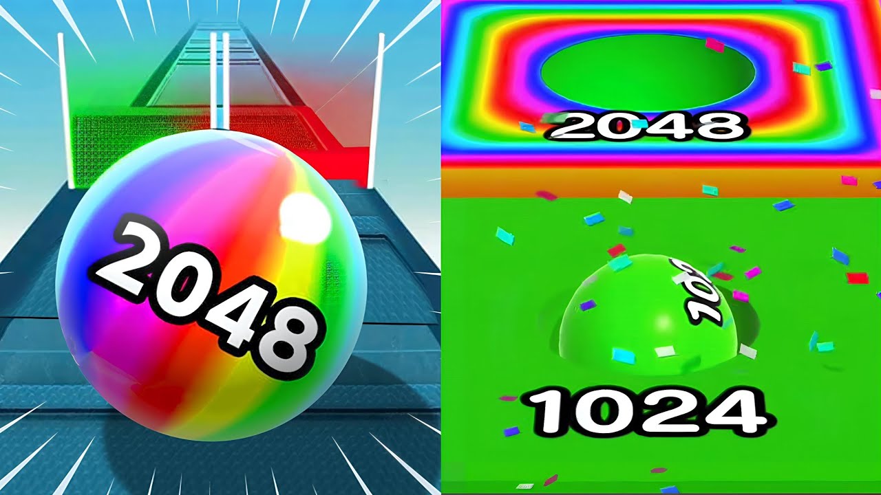 Ball Run 2048 vs Reverse Game Play_Colour change_Part_6_ios, Android ...
