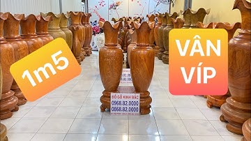 BÁO GIÁ CẶP VÂN VÍP - GIÁ SỐC - ĐÔI LỘC BÌNH GỖ HƯƠNG ĐÁ NGUYÊN KHỐI CAO 1m5 đk 43