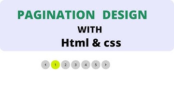 Pagination UI Design using HTML & CSS 2022 | How to Make Pagination For Website