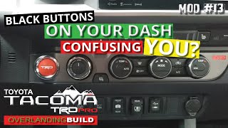 Replace OEM Ignition with MESO Red TRD Button Easy DIY Install for 3rd Gen 2016-2021 Tacoma, Mod #13