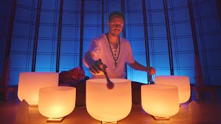 DIVINE COSMIC SOUND BATH  -  432Hz Crystal Singing Bowls | Cat