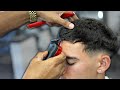 HAIRCUT TUTORIAL: STRAIGHT HAIR WAVER LOW FADE | CRISPY LINE UP