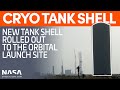 Cryo Tank Shell 6 Rolled Out | SpaceX Boca Chica