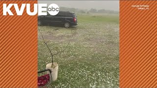 Hail and severe weather sweep across Central Texas